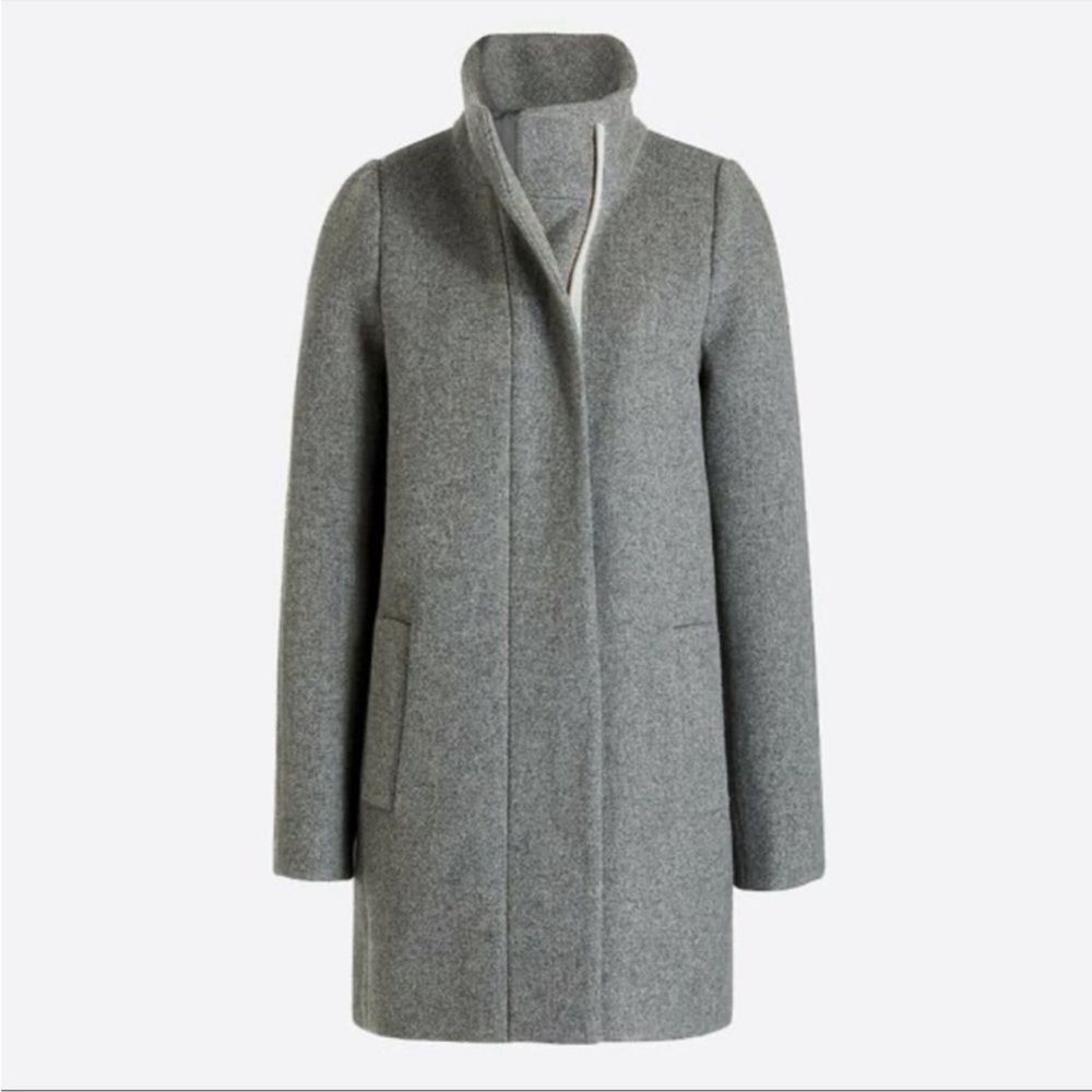 J Crew Wool City Coat gray Minimalist Classic old money fall